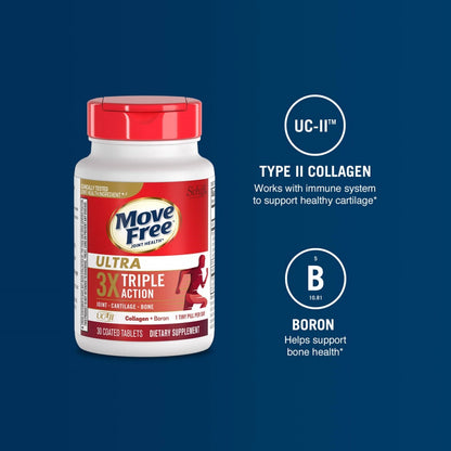 Move Free® 3X Ultra Triple Action With Type II Collagen & Boron (64 servings)